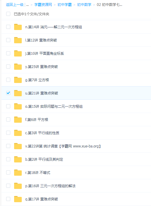 初中数学七年级上、下合集王志轩主讲